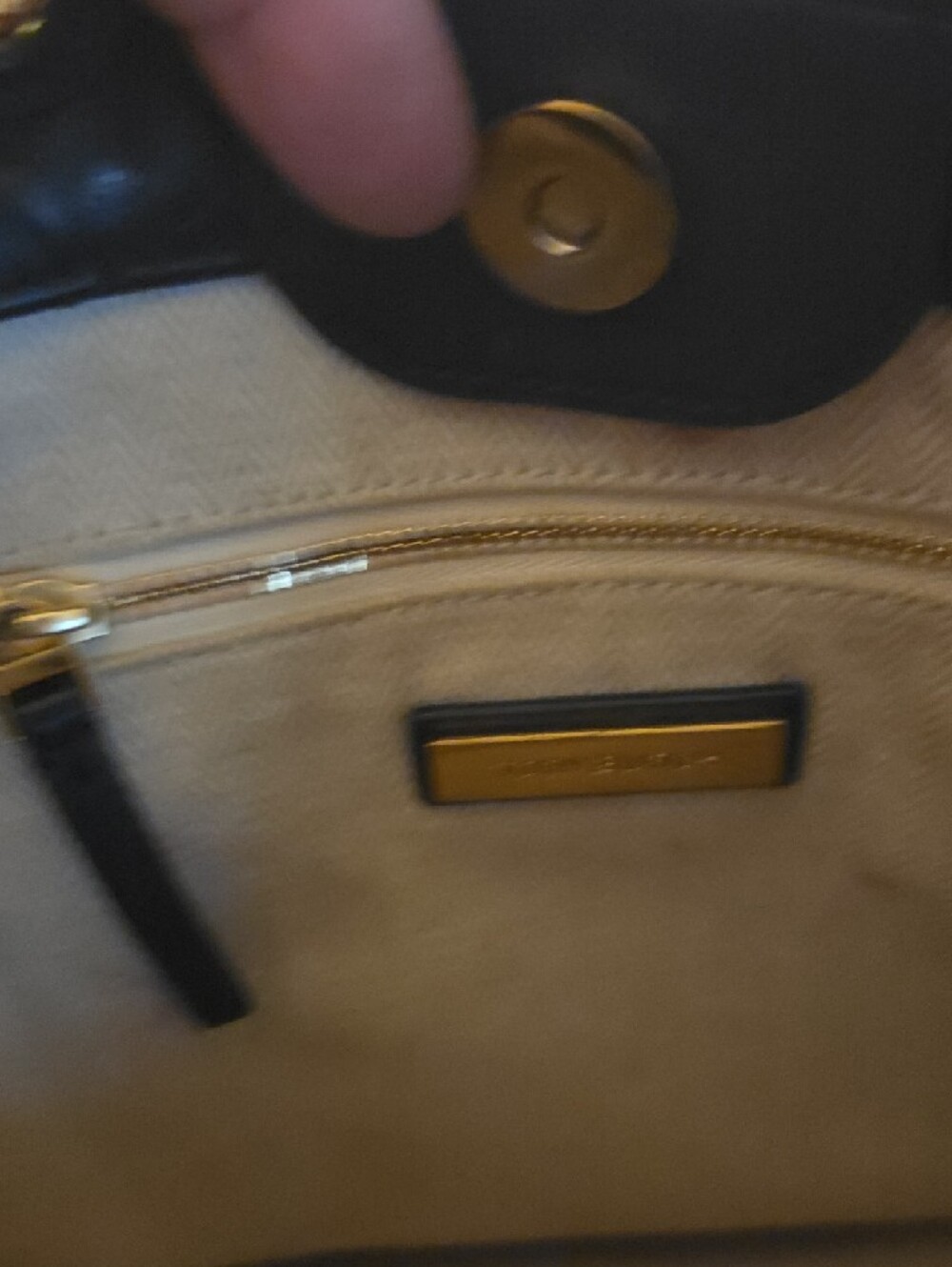 Tory Burch Black Quilted Leather Tote with Gold Chain Detail - Picture 3 of 3
